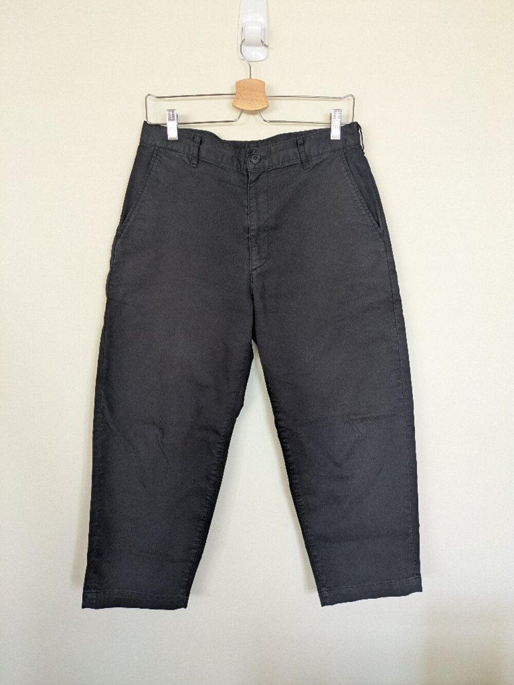 Muji Labo Cotton Mix Wide Cropped Pants Unisex Small
